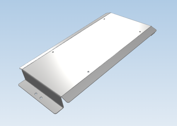Lasergeschnittenes Blechteil — CAD-Render